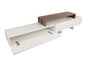 Hanah Home Mueble de TV Nirvana Blanco y Teca